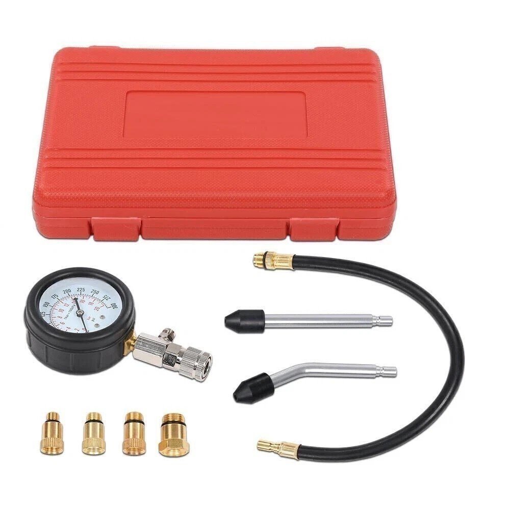 Engine Cylinder Compression Gauge Tester Kit Gas Engine Diagnostic Testing Tool