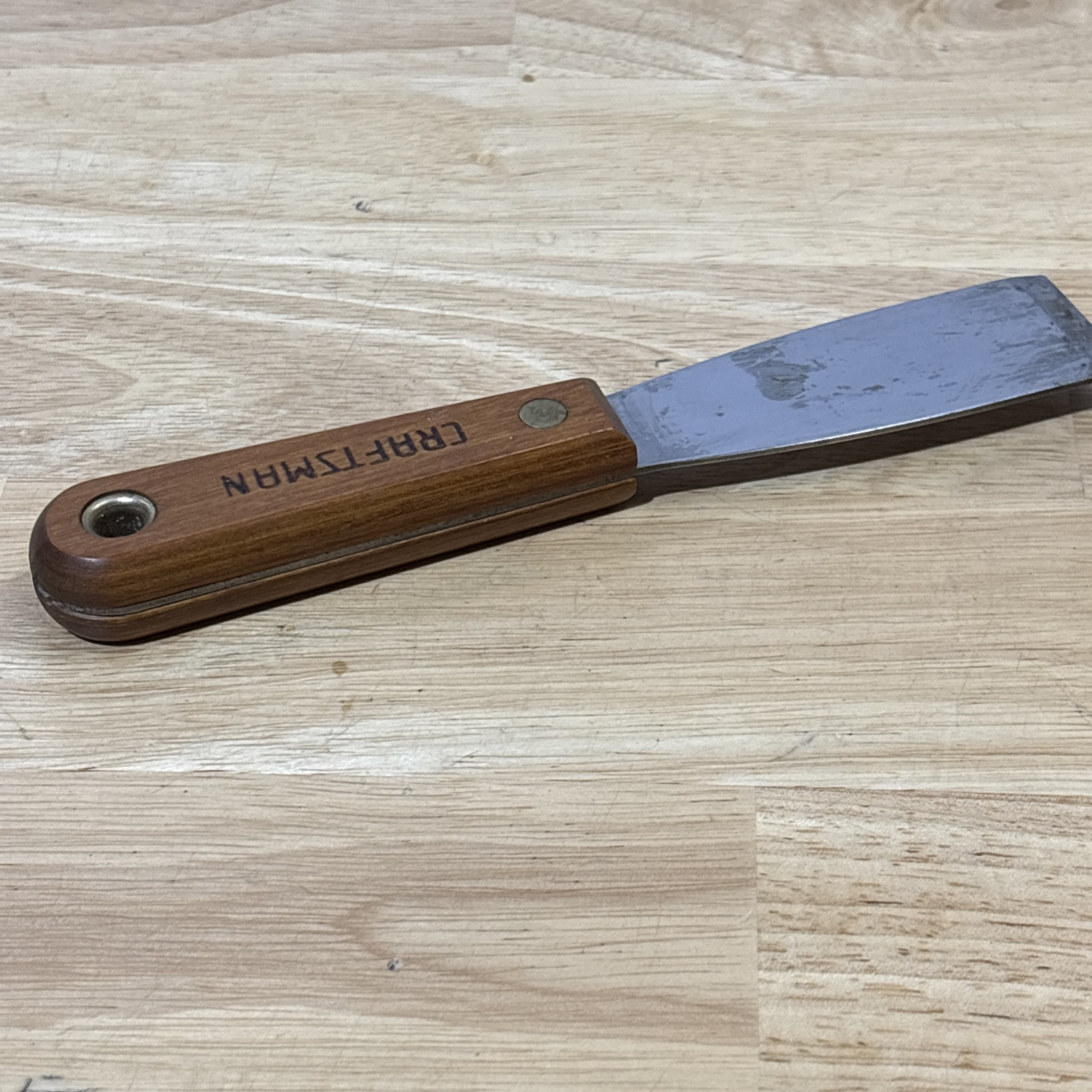 Craftsman 1.25″ Gasket Scraper Putty Knife Stiff Blade Wood Handle 9 42025 USA