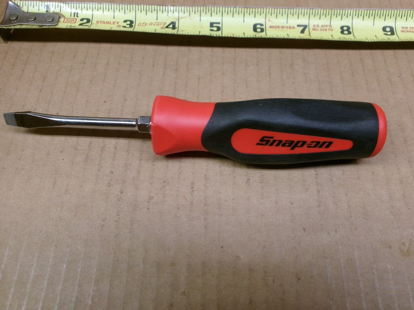 Snap On USA 7/32″ x 3″ Straight Blade Red Black Comfort Grip Handle No SGD2B