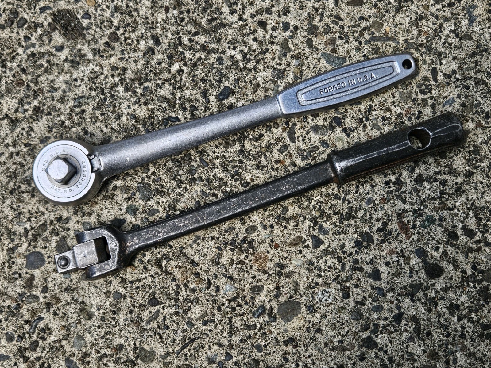 Vtg Wizard H2833 1/2 Ratchet & OTC Owatonna 1/2″ Drive Flex Head Breaker Bar USA