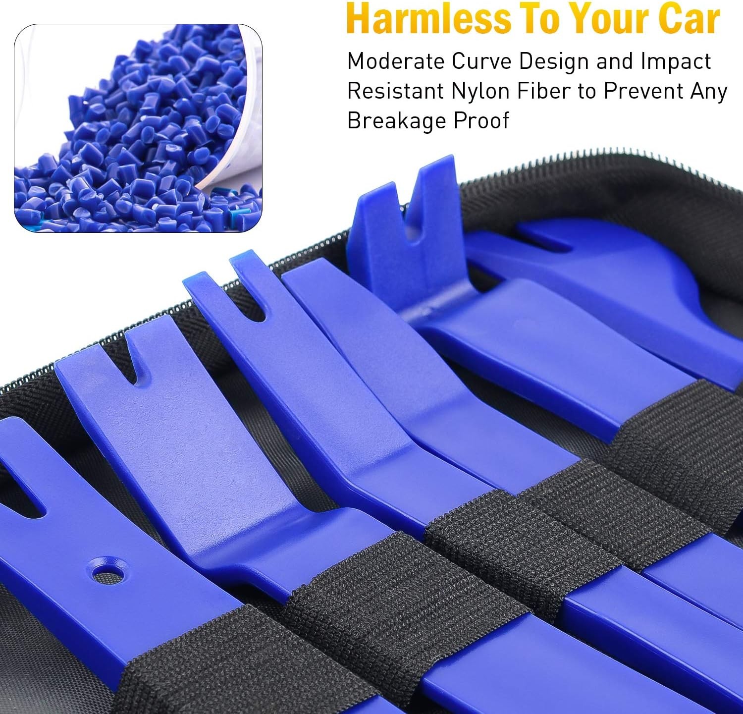 GRC-49 19Pcs Trim Removal Tool Set & Clip Plier Upholstery Remover Nylon Car