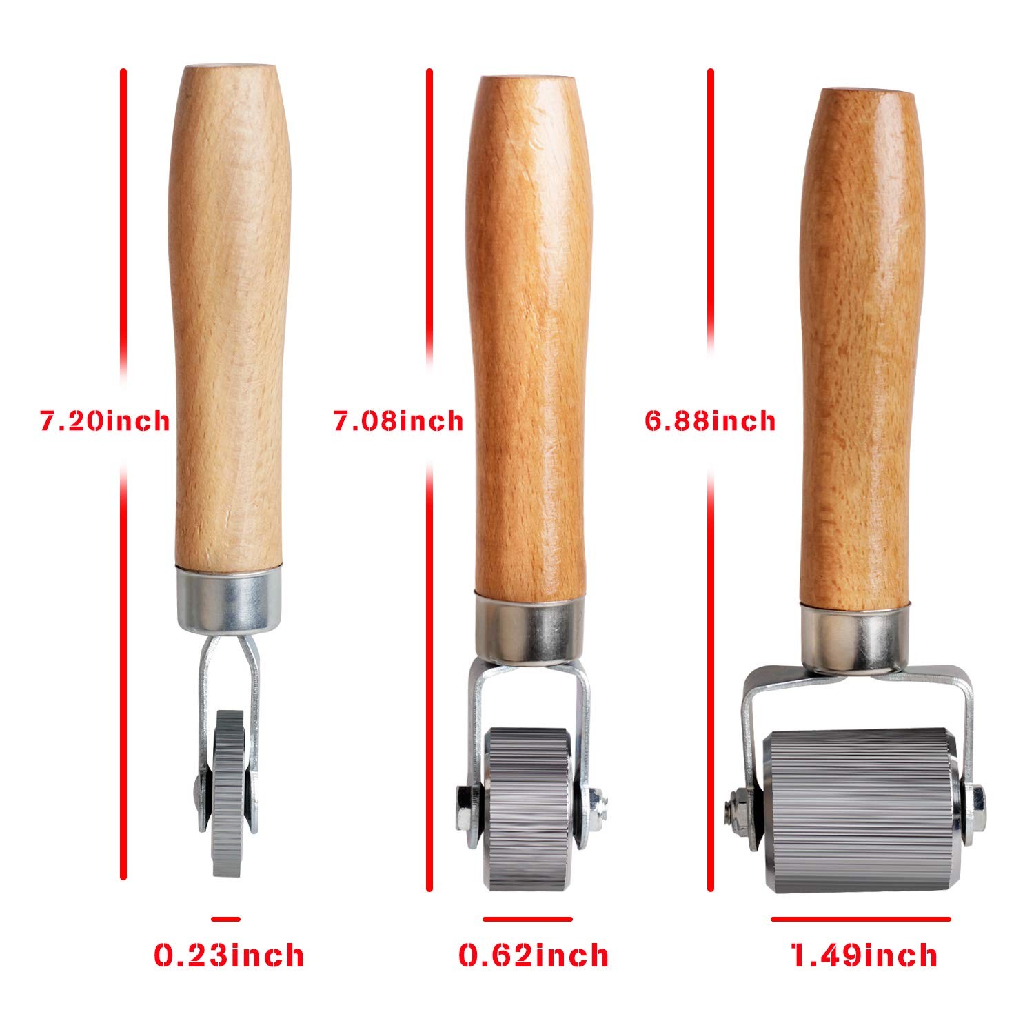 Car Sound Deadening Roller Metal Installation Tool 3 Pcs for Auto Noise Roller