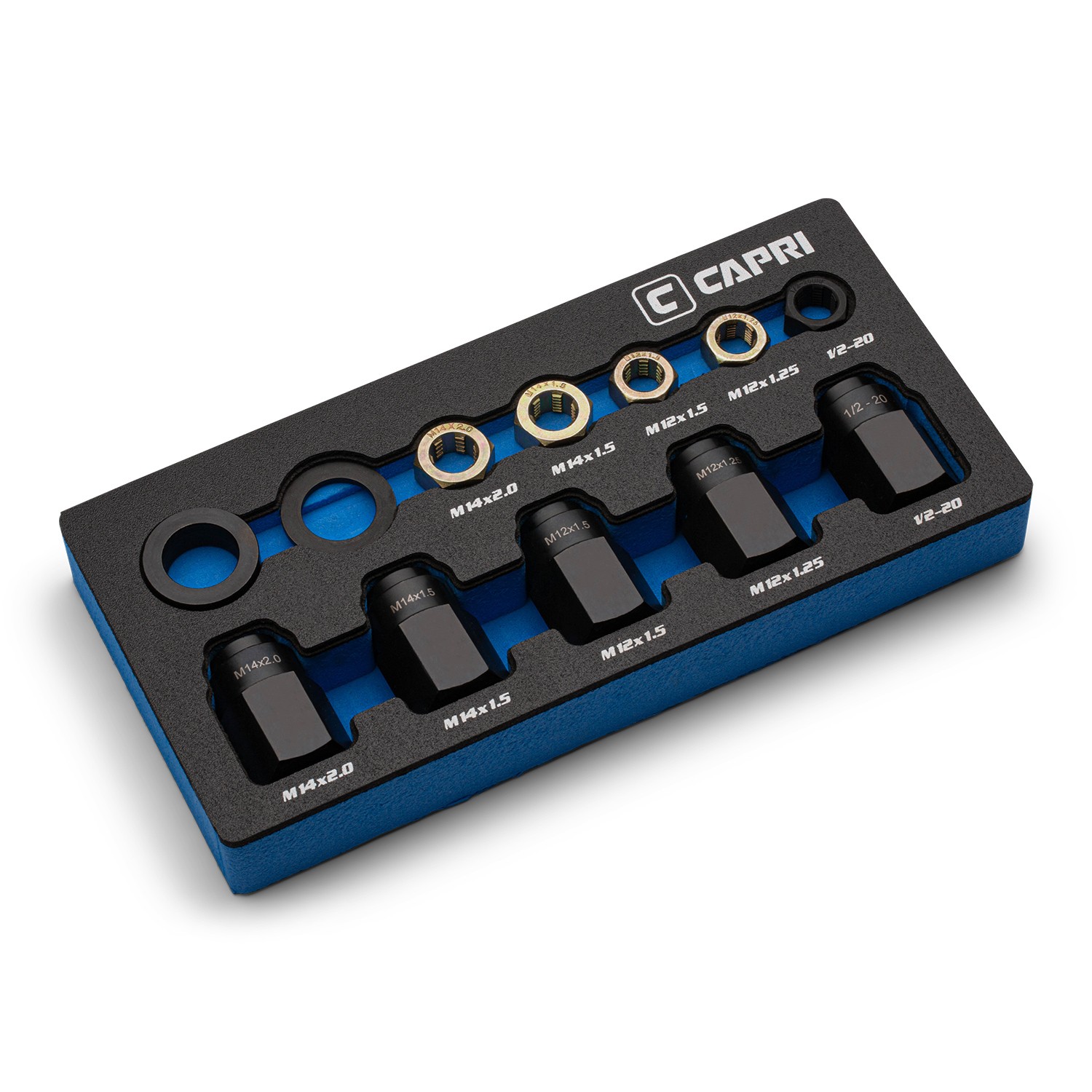 Capri Tools Wheel Stud Installer Kit with Mechanic’s Tray, 12-Piece