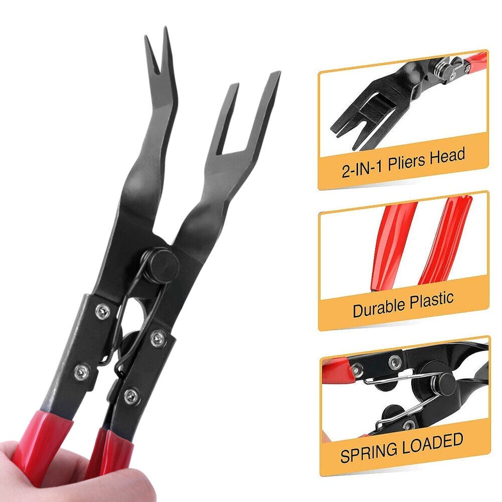 Auto Clip Pliers Set and Fastener Remover,Car Trim Rivet Removal Pry Tool Repair