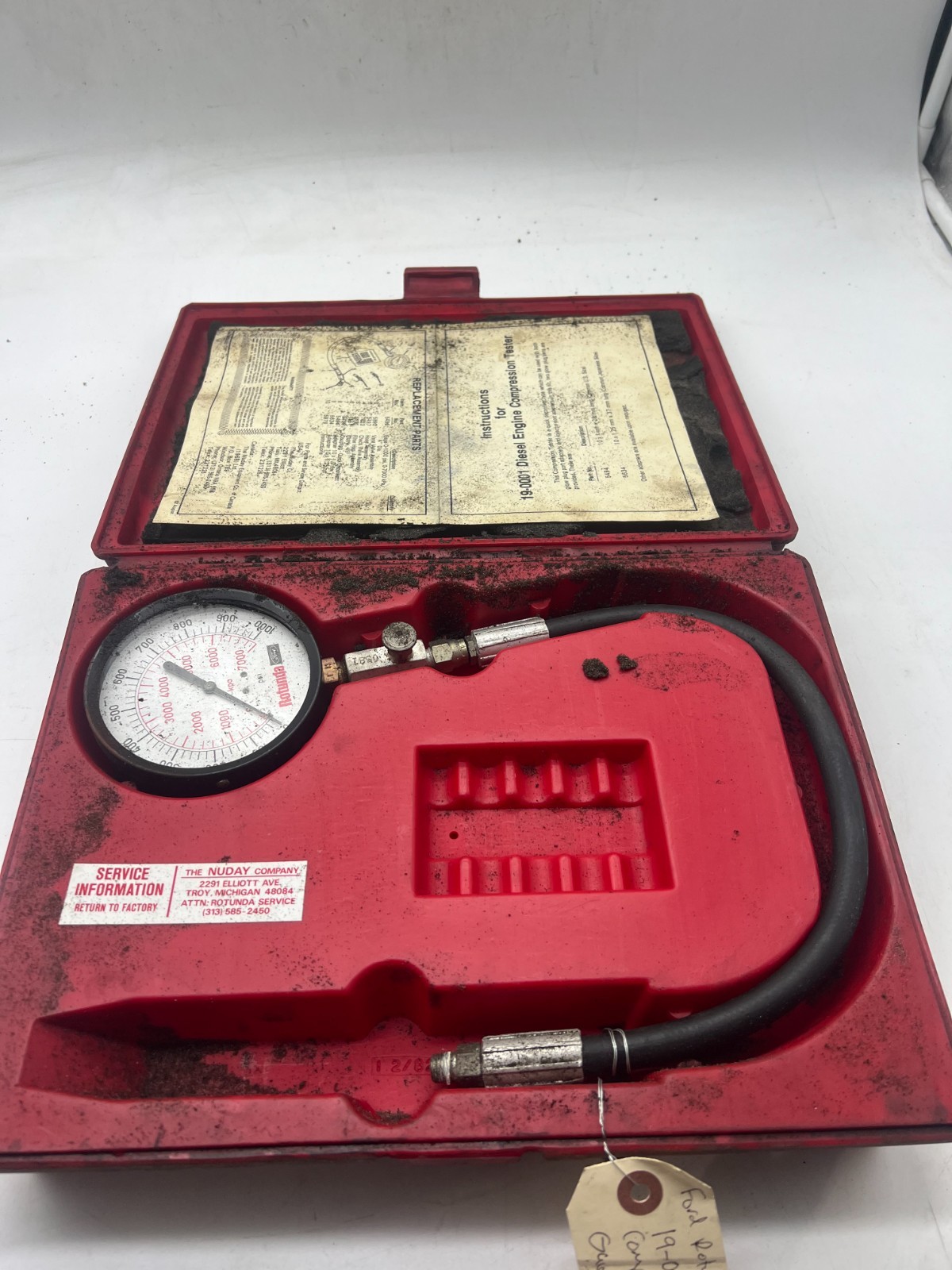 Ford Rotunda OTC 19-0001 Diesel Compression Tester Gauge Kit SKU 52