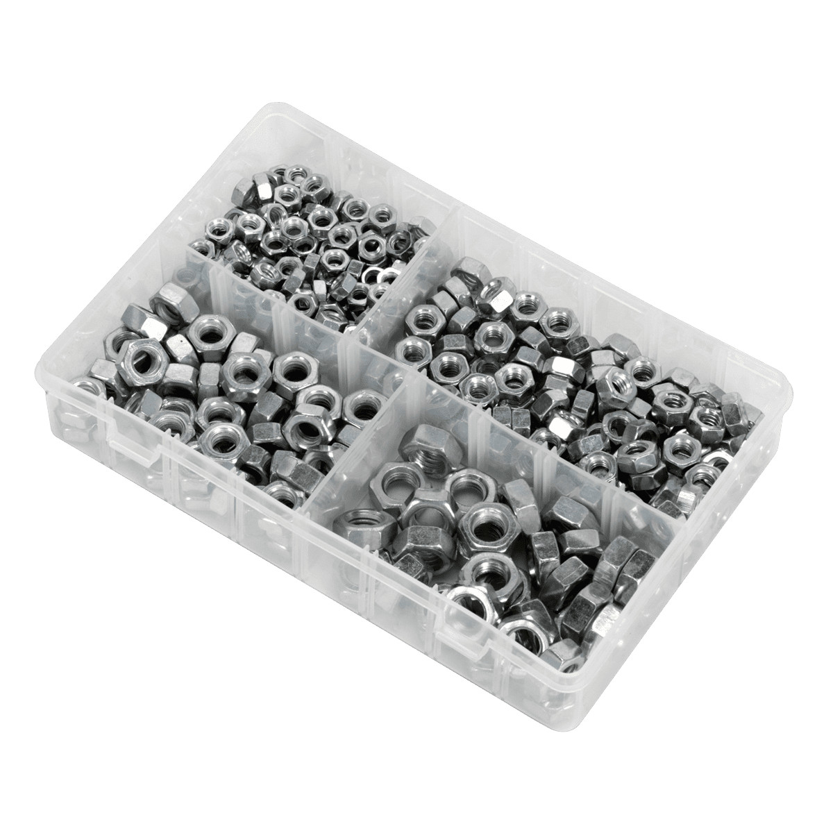 Sealey AB030SN Steel Nut Assortment 320pc 1/4 -1/2UNC