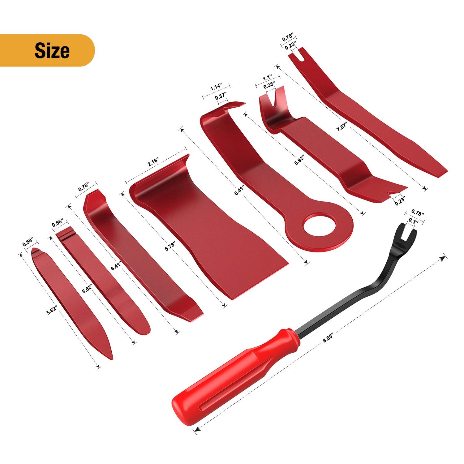 8PCS Auto Trim Scratch Removal Tool Car Audio Dash Panel Window Molding Faste…