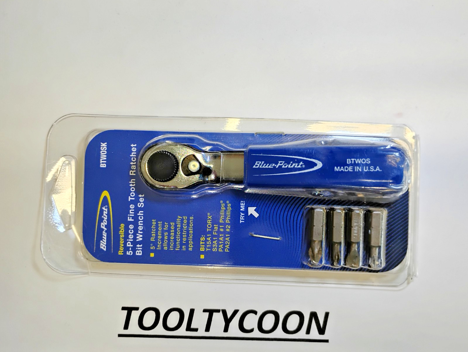 Blue Point Tools USA NEW Mini Ratcheting Handle Set 5pc FACTORY SEALED BTWOSK