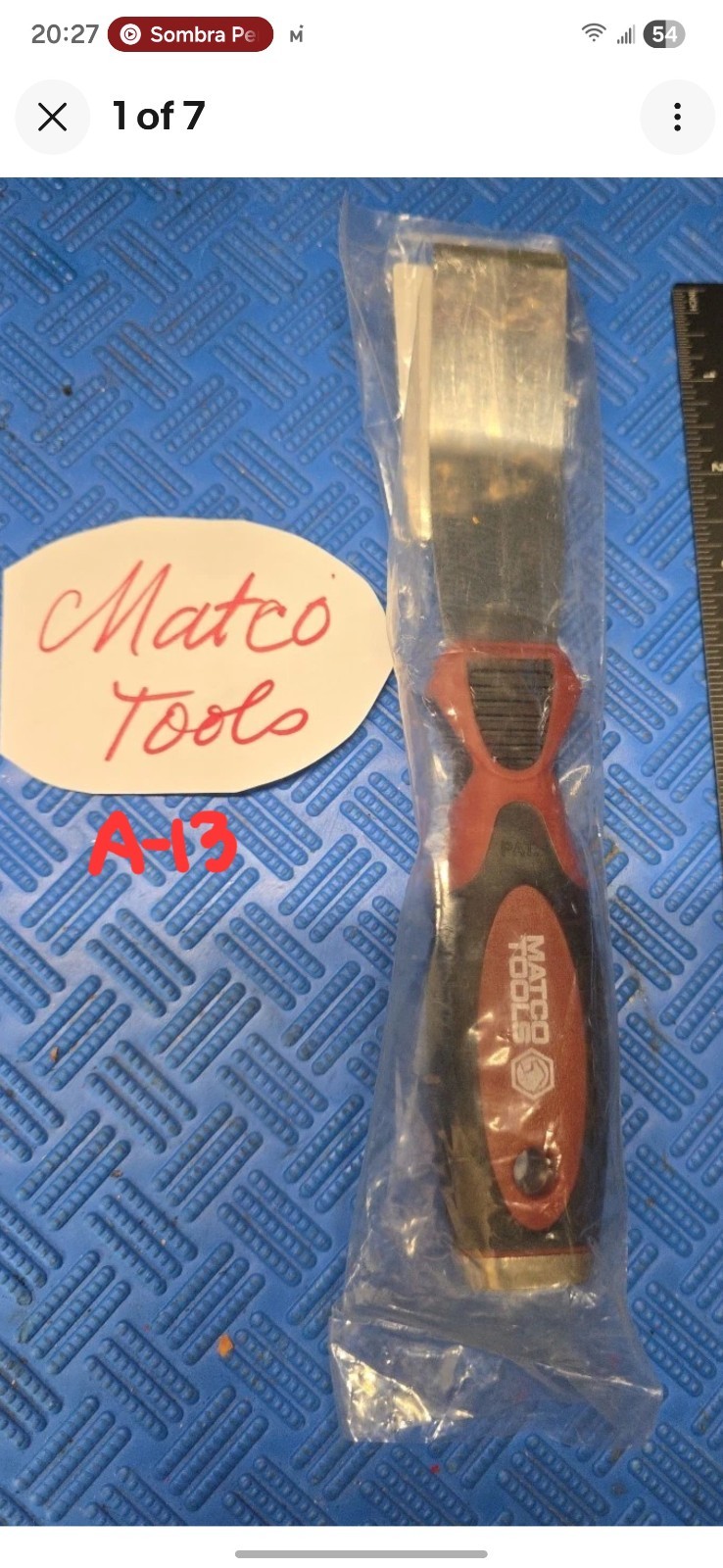 Matco Tools Bent Tip Scraper Gasket Remover 30°Degree Bent Blade Knife