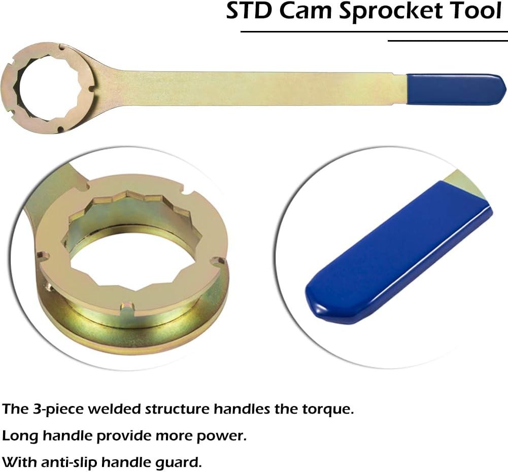 Crank Pulley Tool Cam Gear Lock Camlock Tool Intake/Exhaust Cam Sprocket Wrench