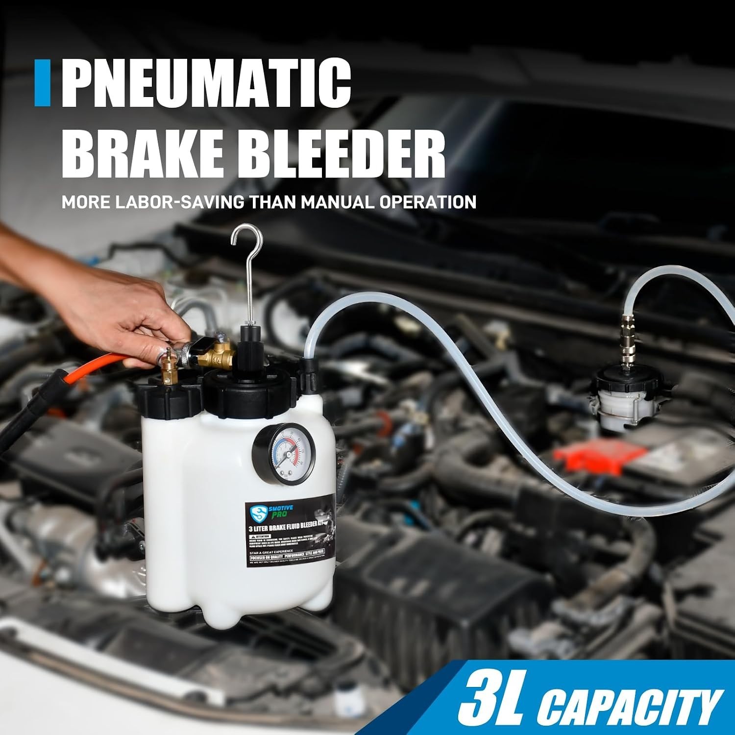 Complete 3L Pneumatic Brake Bleeder Set – Durability & Efficiency Guaranteed