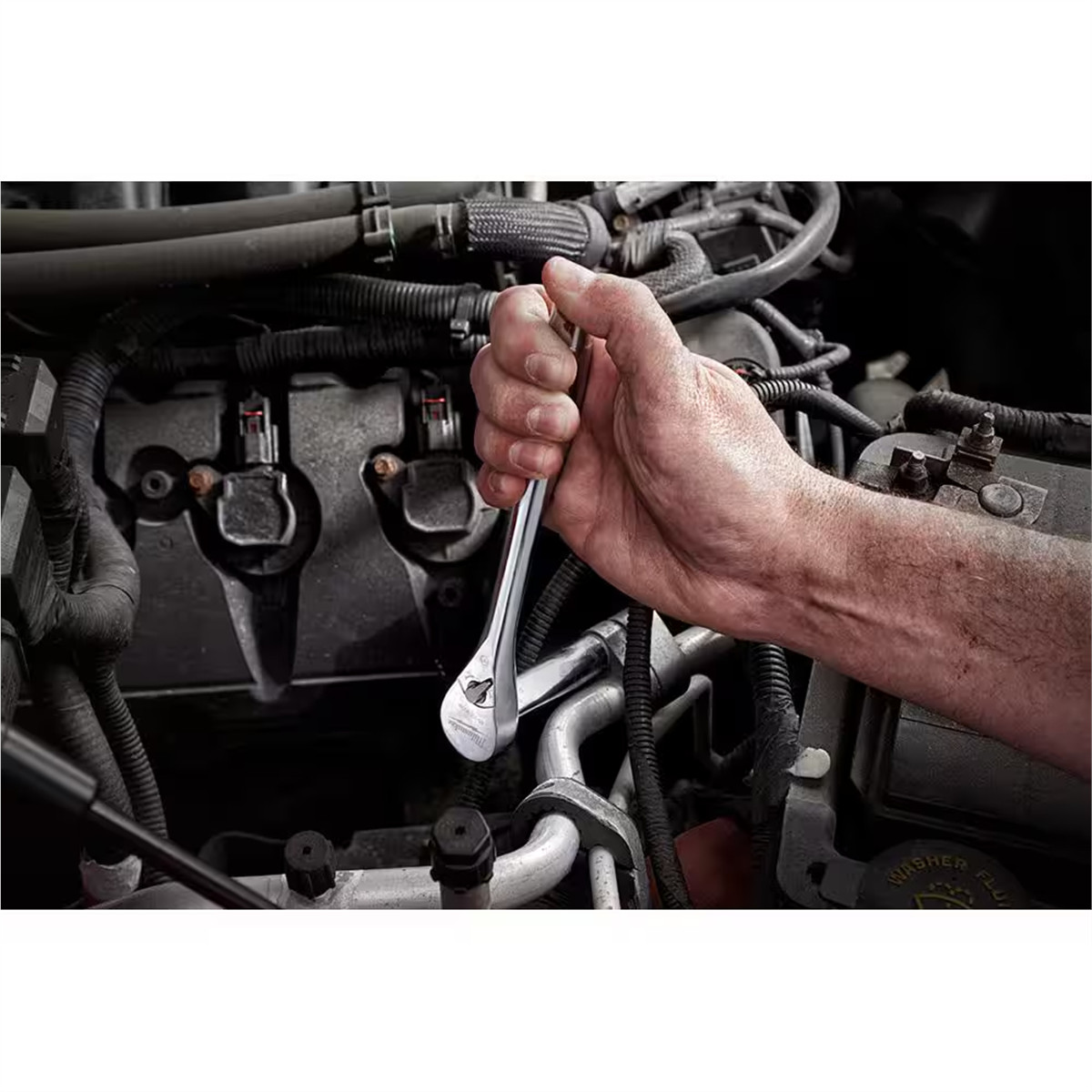Milwaukee 48-22-9508 32PC SAE Ratchet and Socket Set with Flat Sides