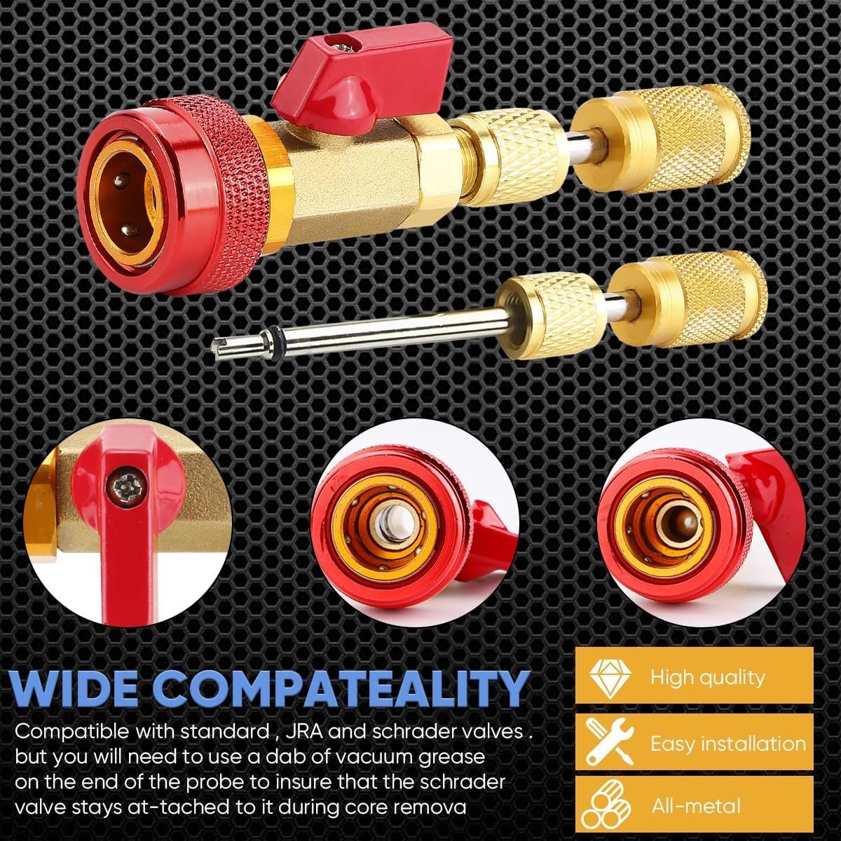 R134a R1234yf R22 Valve Core Removal Tool for Auto Air Conditioning Systems