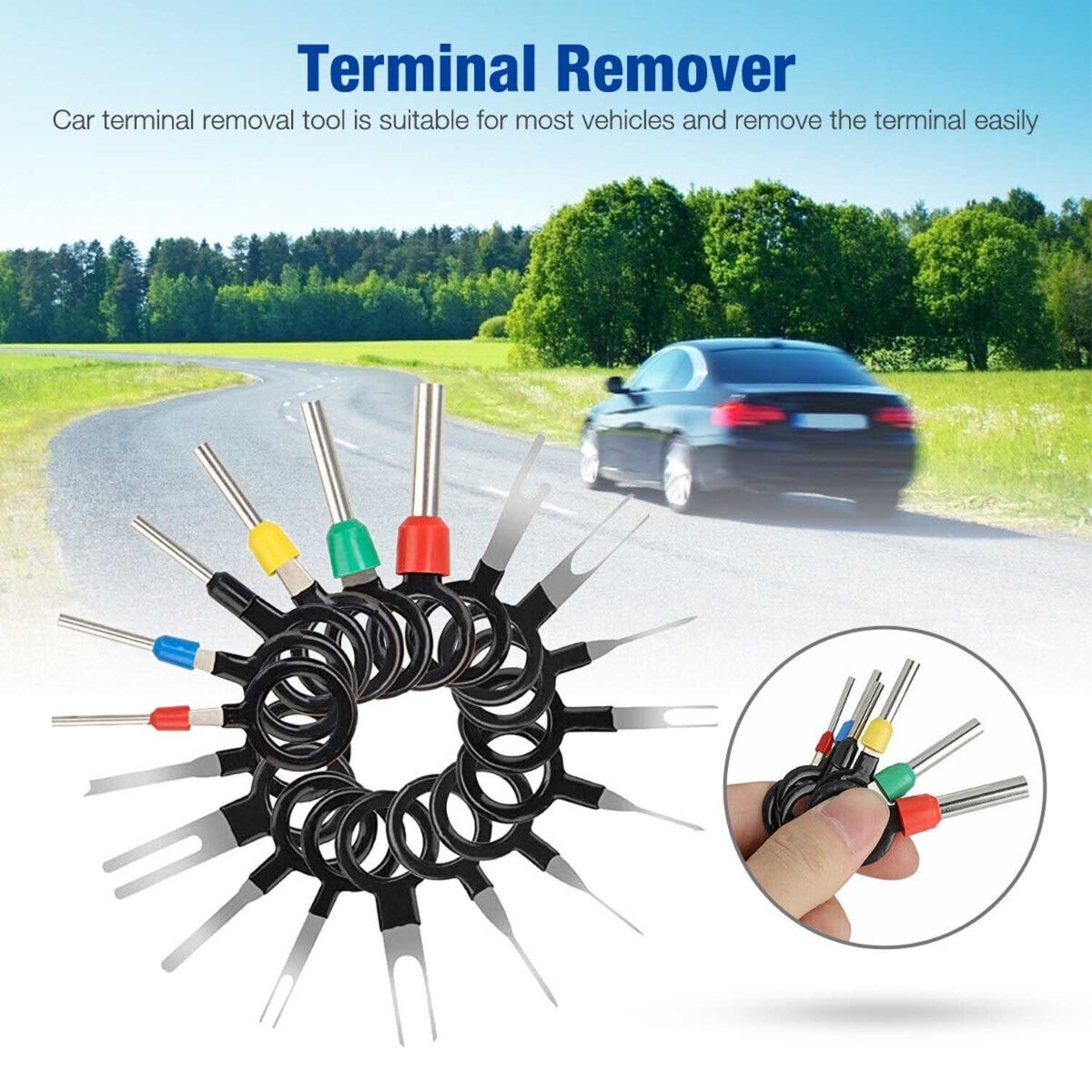 Car Terminal Removal Tool, Stainless Steel 18PCS for Car Truck