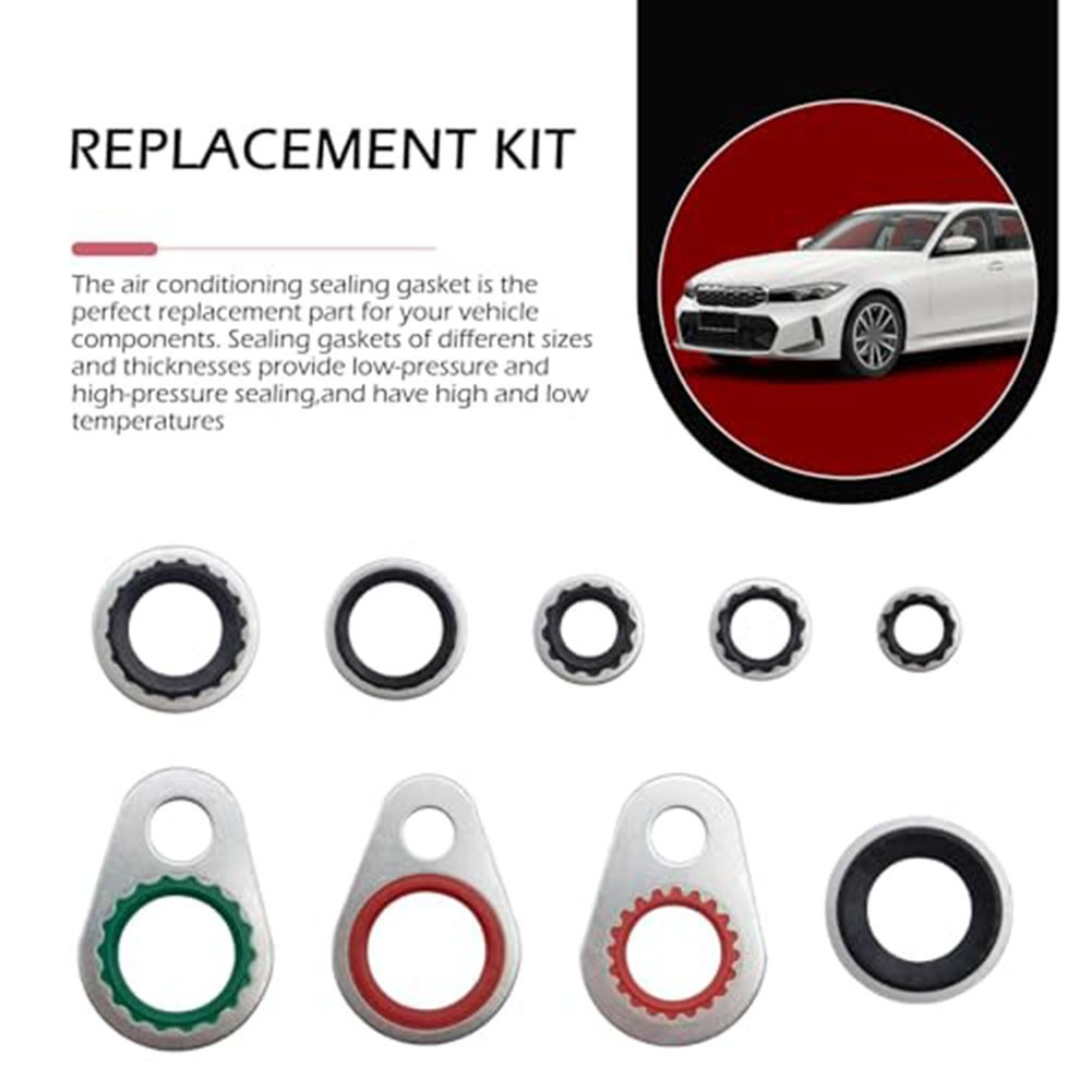 Car Air Conditioning Seals AC Compressor Gasket Kit Robust Metal And Rubber