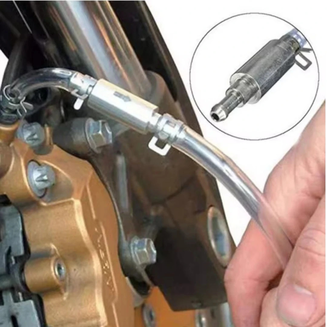 Brake Bleeder Hose, One Way Check Valve Tube Bleeding Tool Kit Silver US
