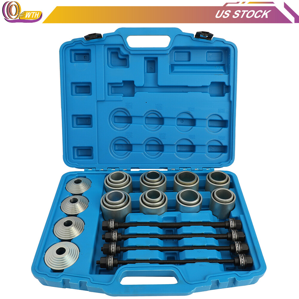 28PCS PRESS PULL SLEEVE KIT REMOVING BEARINGS BUSHES SEALS GARAGE TOOL US STOCK
