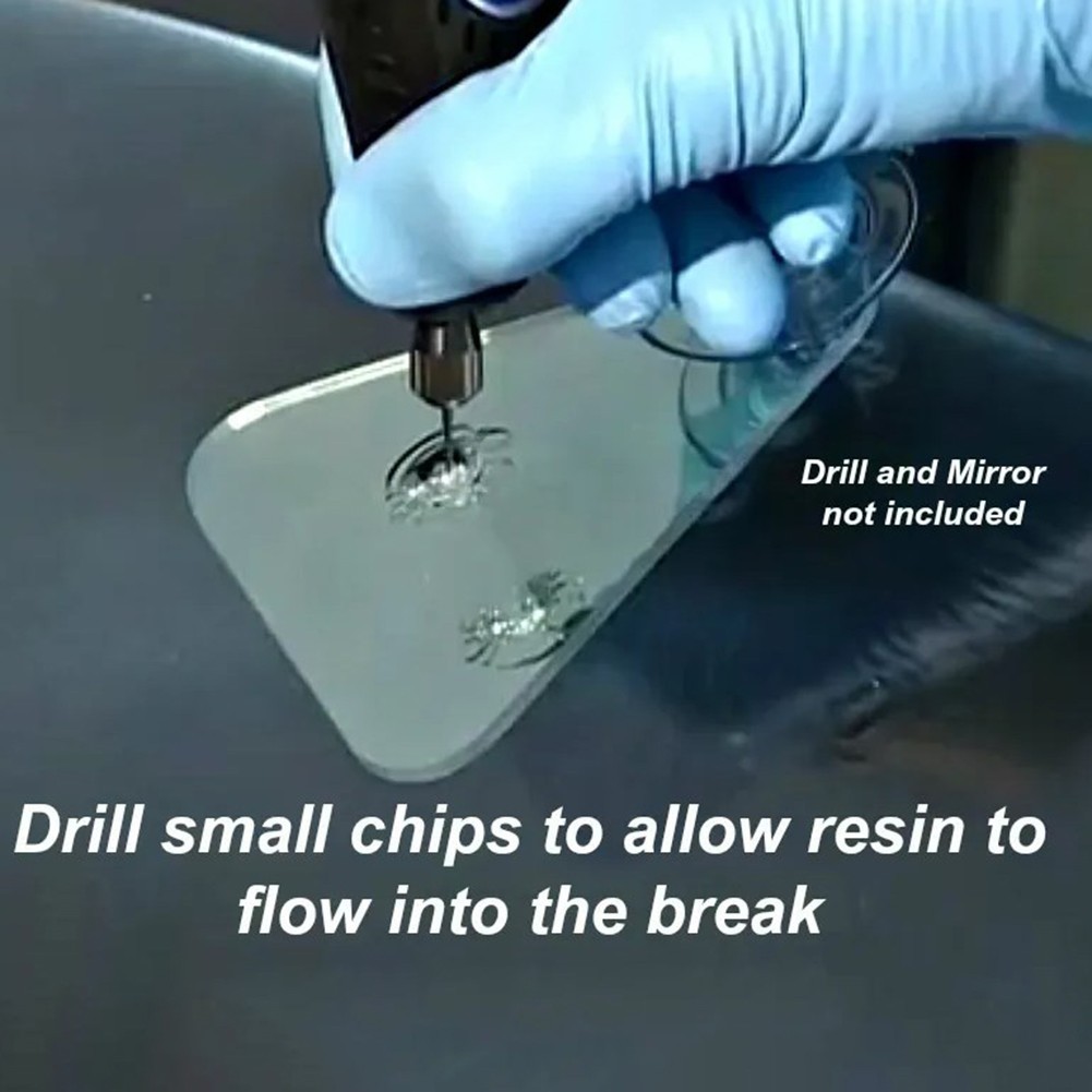10PCS Professional Grade Alloy Drill Bits For Tapered Auto Glass Repair
