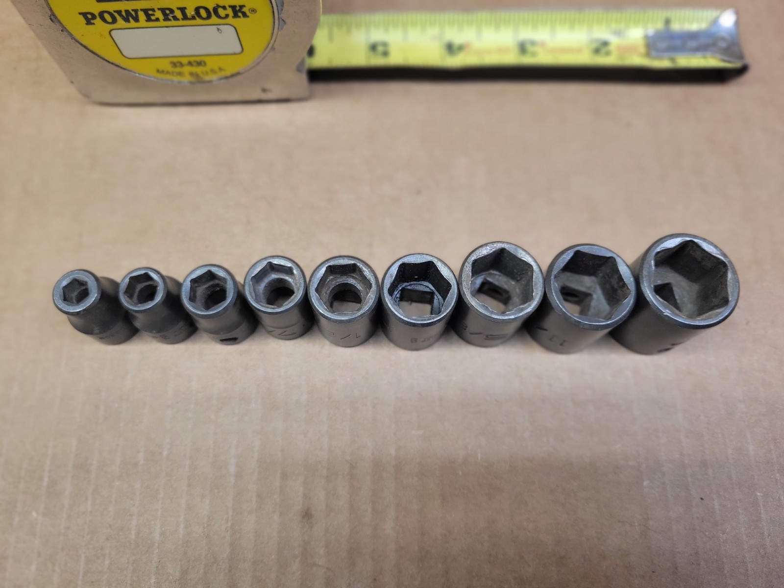 First Generation Kobalt 3/8″ Drive SAE 9-PC SAE 6-PT Impact Socket Set 1/4-3/4