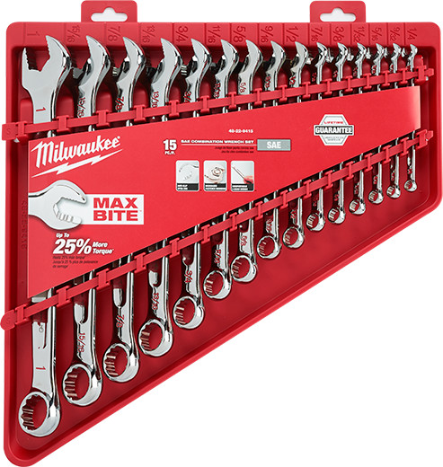 Milwaukee 48-22-9415 15pc Combination Wrench Set – SAE