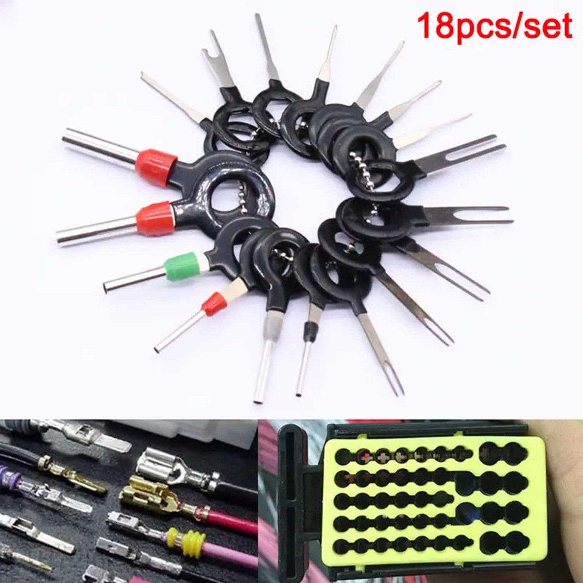 Car Terminal Removal Tool, Stainless Steel 18PCS for Car Truck