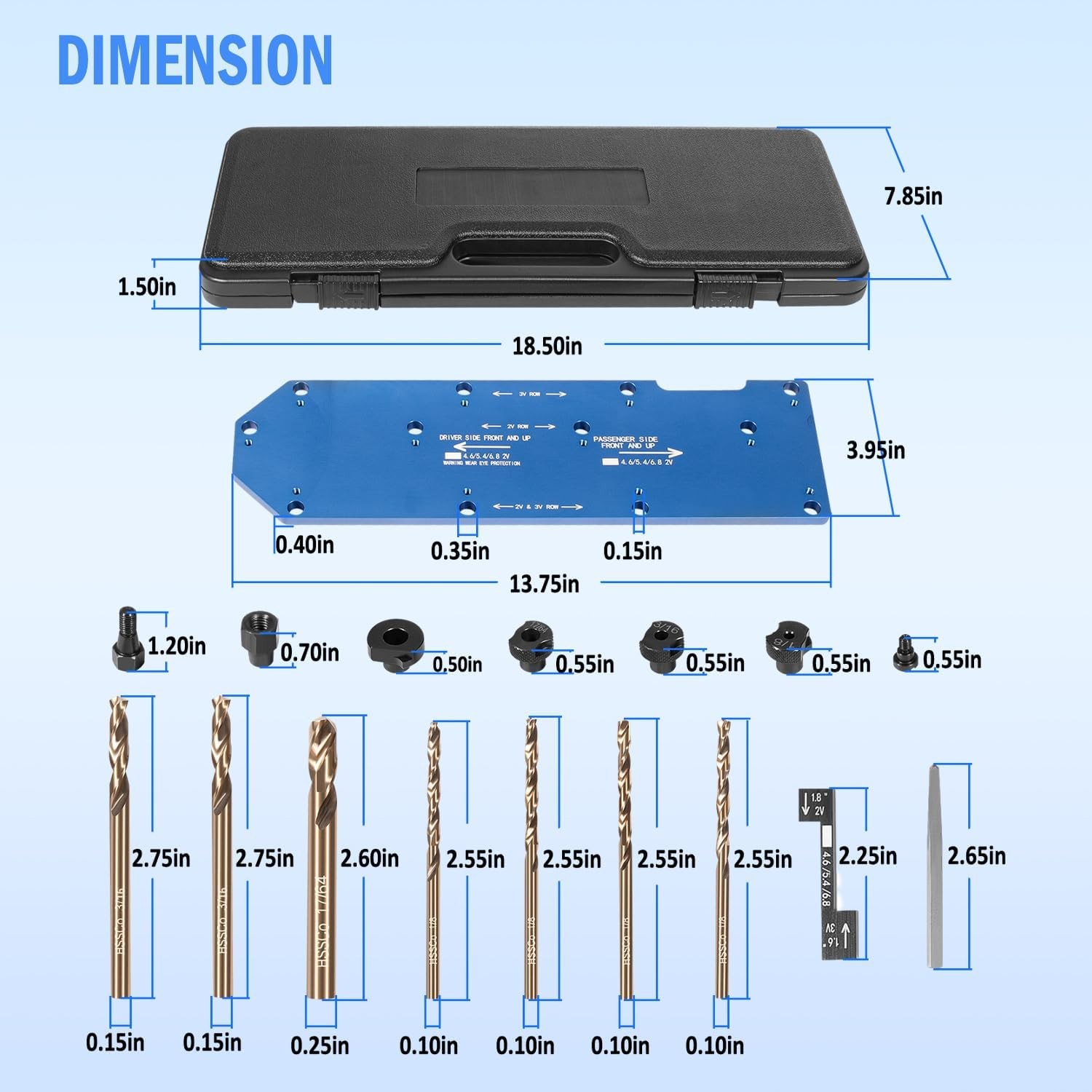 for Ford V10 2V 3V 4.6L 5.4L&6.8L 71600 Broken Exhaust Manifold Drill Template