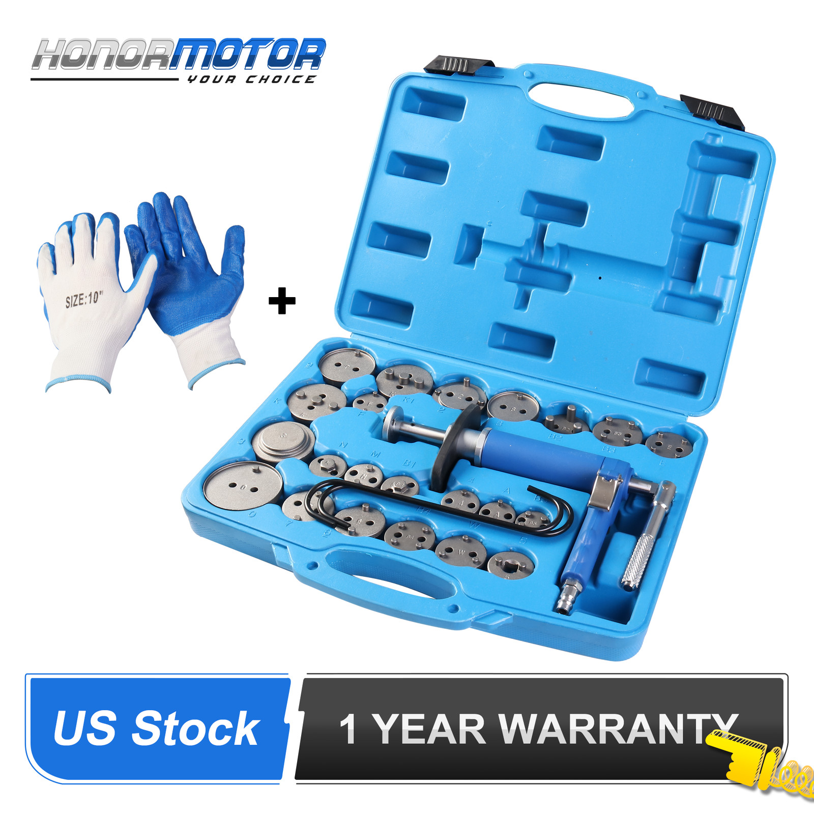 Pneumatic Air Rear Disc Brake Caliper Piston Pad Compressor Wind Back Tool Kits
