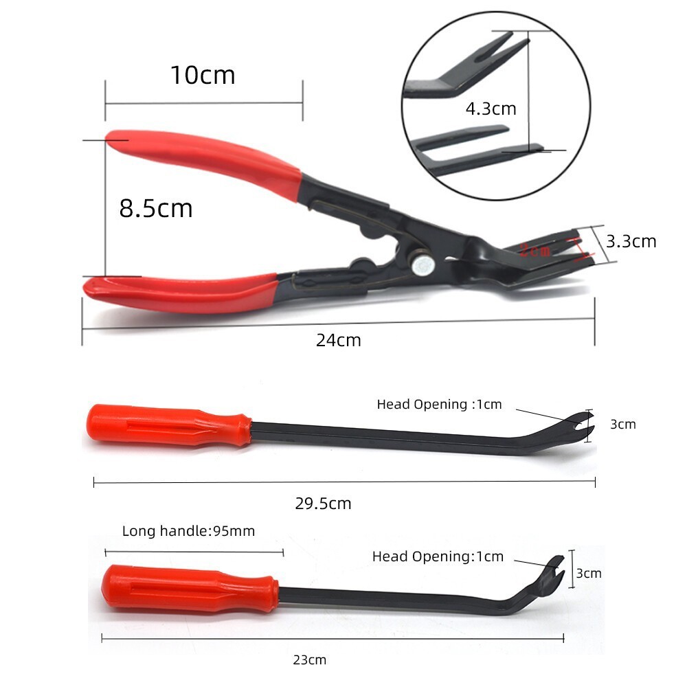 Car Clip Pliers Set Fastener Removal Tool, Auto Trim Removal Tool Kit Pry Tool