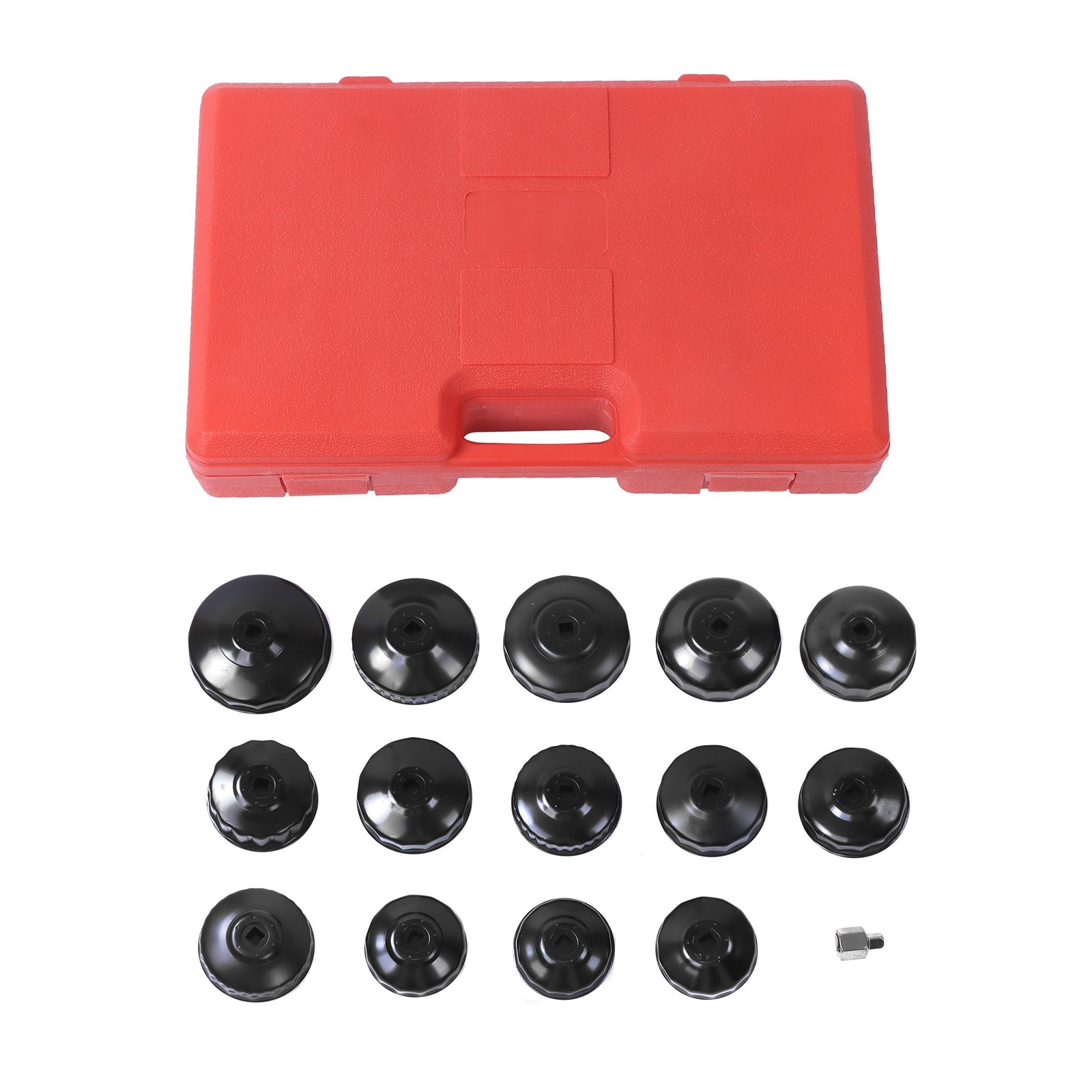15Pcs Oil Filter Wrench Set Cup Type Removal Tool Socket Kit