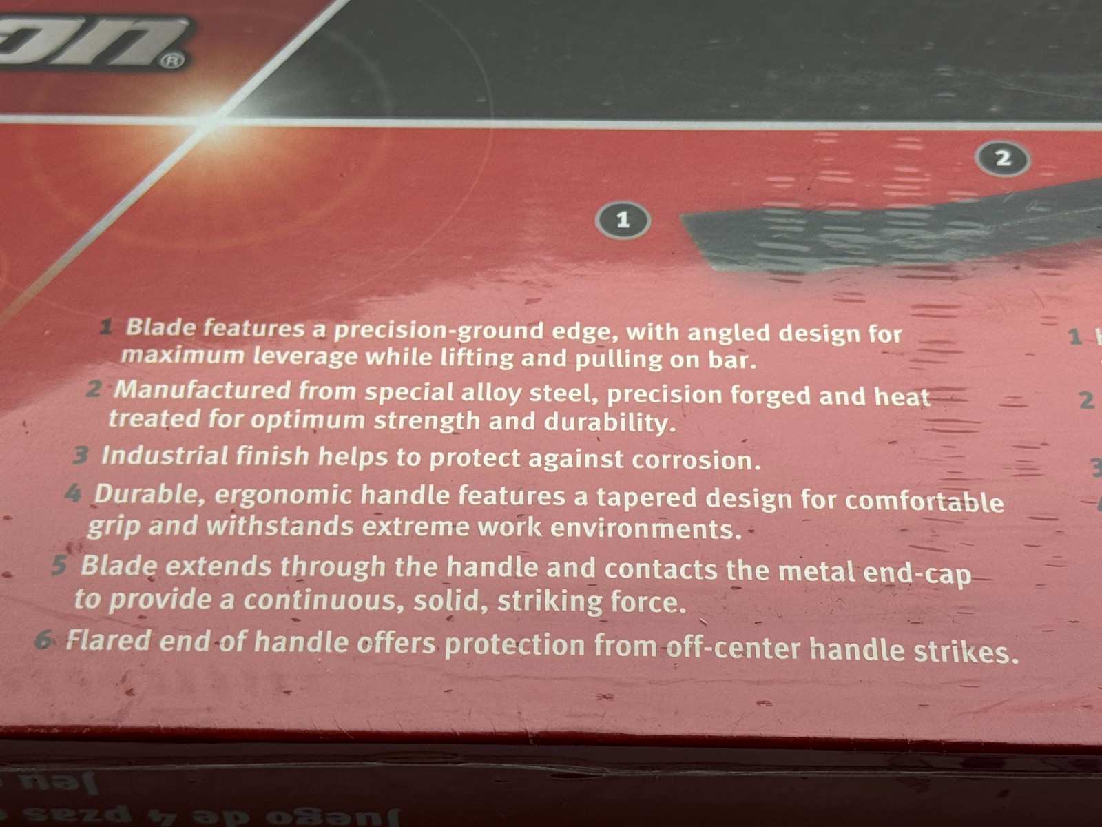Snap-On NEW SPBS704AHV Hi Viz 4-Pc Striking Prybar Set
