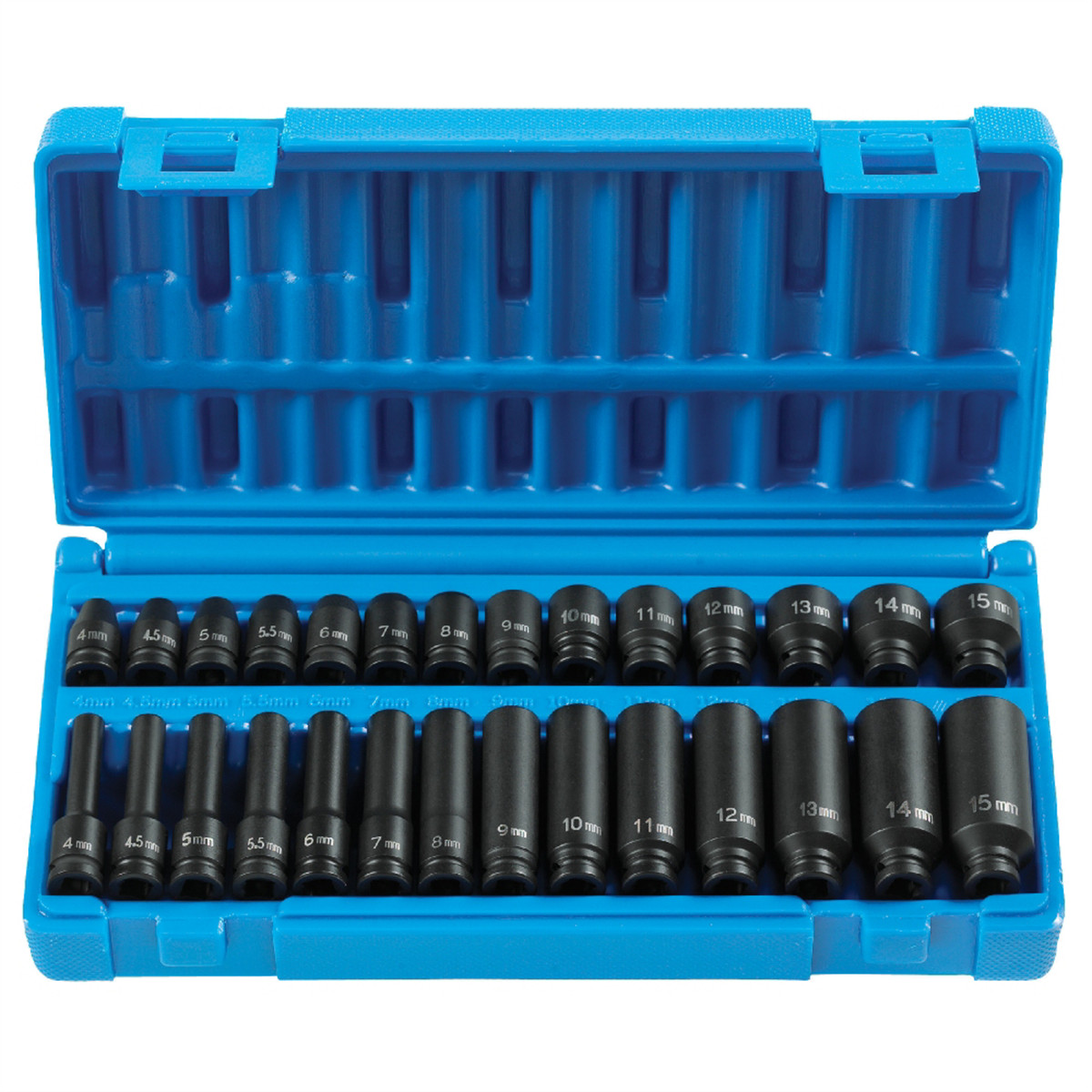 Grey Pneumatic 9728M Impact Socket Set Chrome Moly with Storage Case