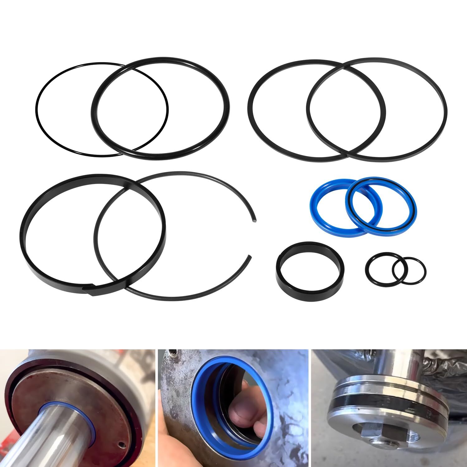 Fits Hydraulic Log Splitter Cylinder Rebuild Seal Kit for 4.5″x1.75″Rod Cylinder