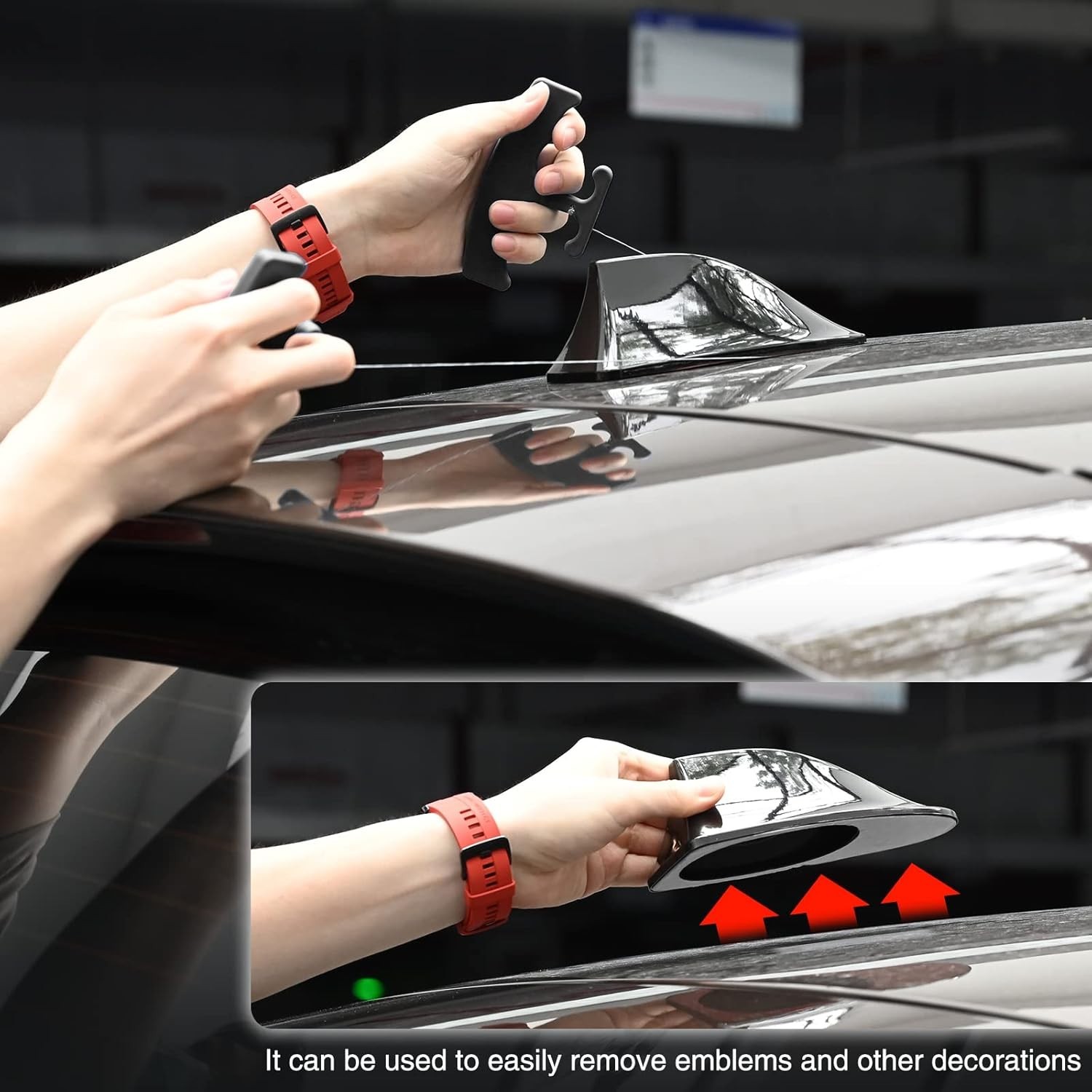Complete Emblem Removal Solution: 1 Pair Tool & 5PCS Cords for Hassle-Free Use