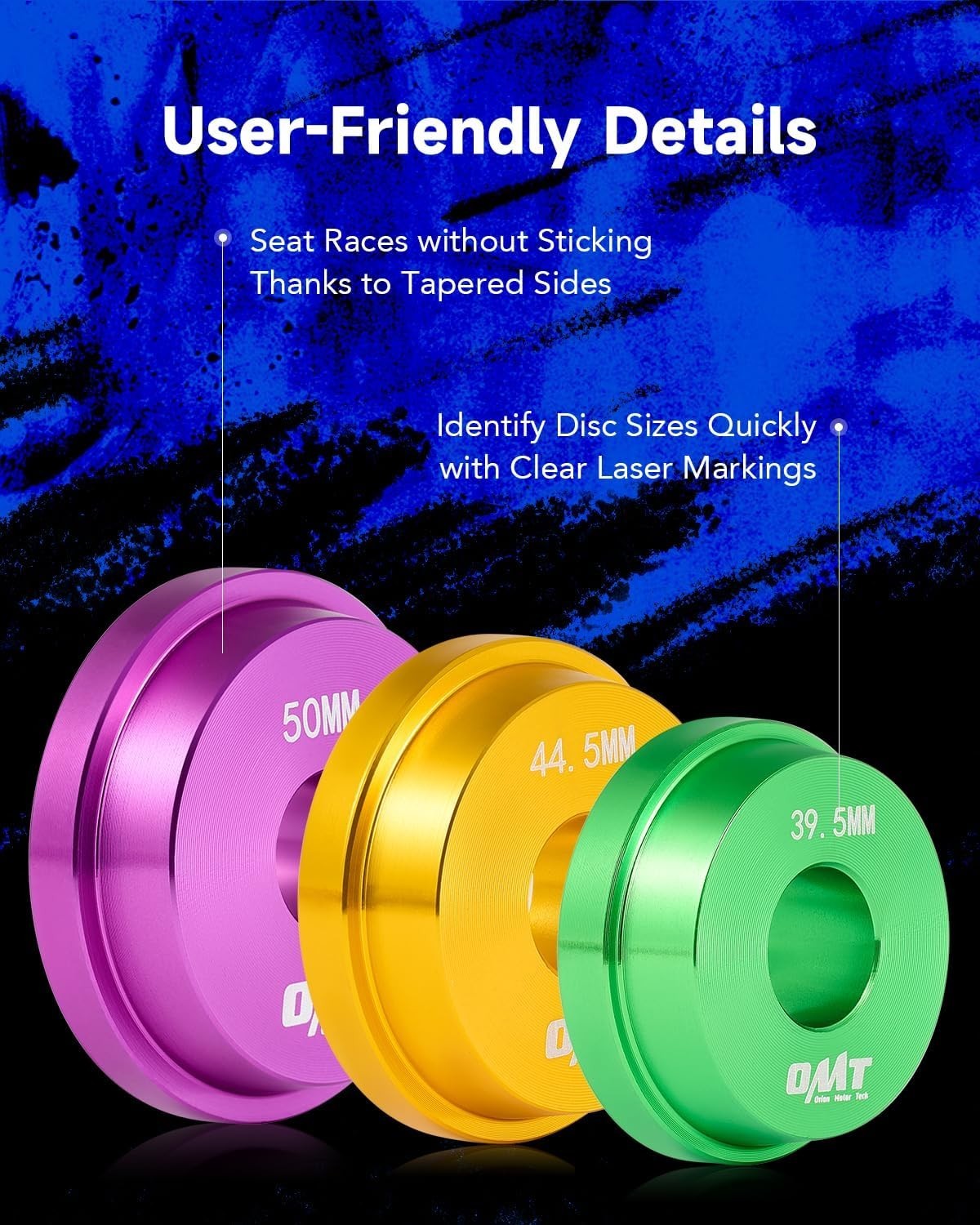 Versatile 10-Pc OMT Bearing Installation Kit with Durable Aluminum Design