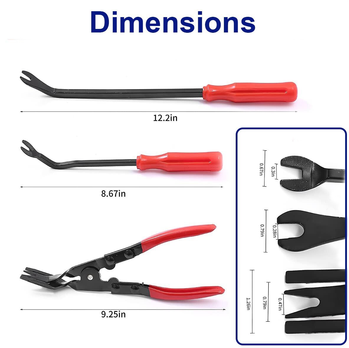 Car Clip Pliers Set Fastener Removal Tool, Auto Trim Removal Tool Kit Pry Tool