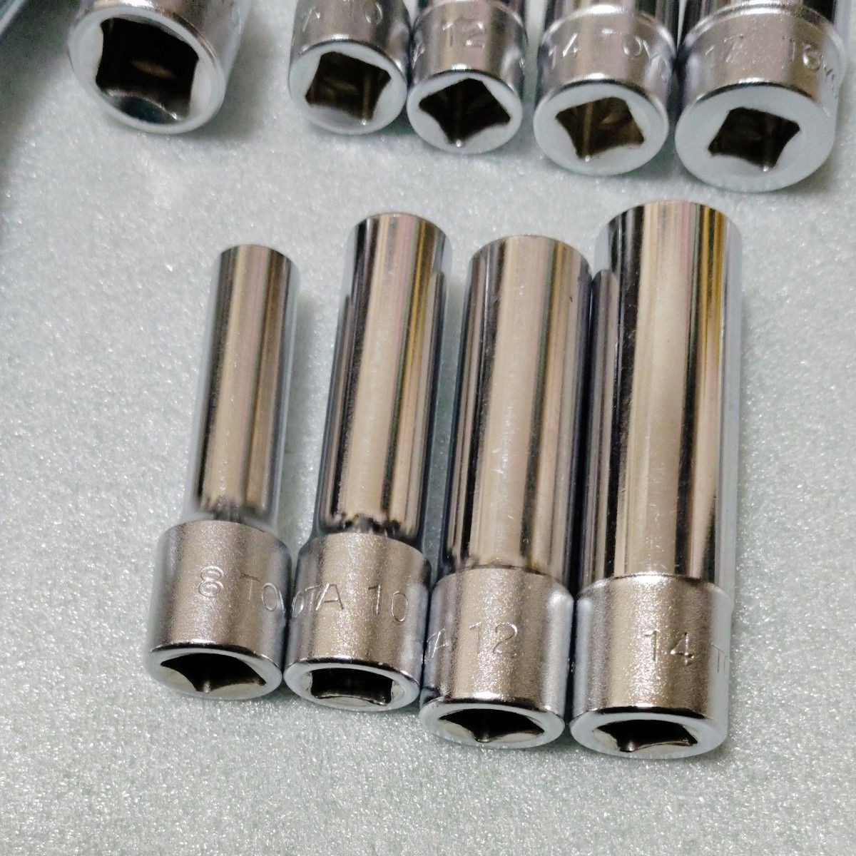 Vintage TOYOTA KTC Ratchet Socket Wrench Set OEM Tool Kit Japan Near Mint