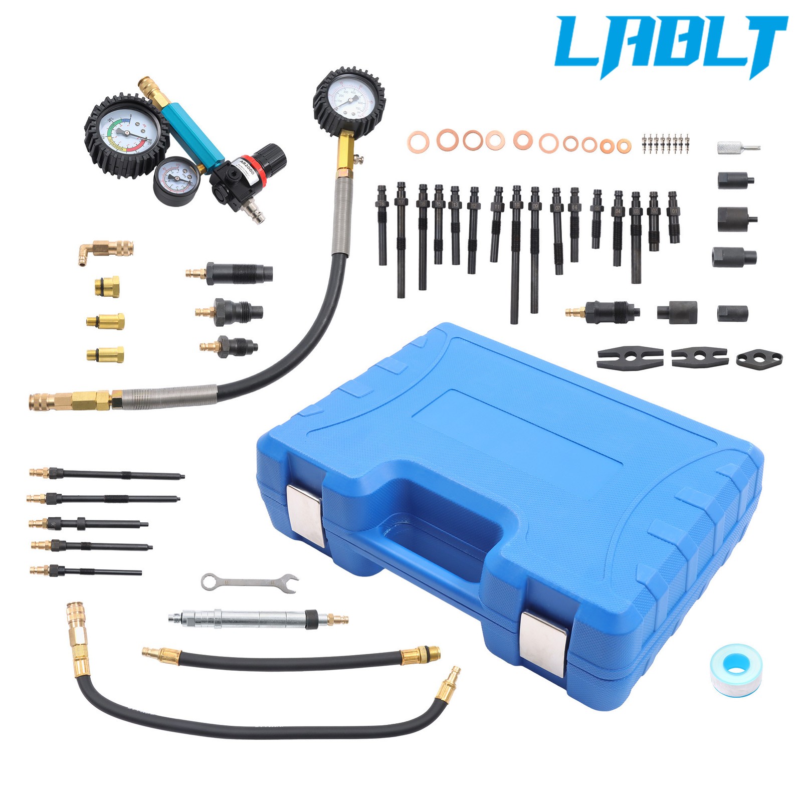 46PCS Petrol Diesel Engine Cylinder Compression Leak Down Tester Leak Diagnostic