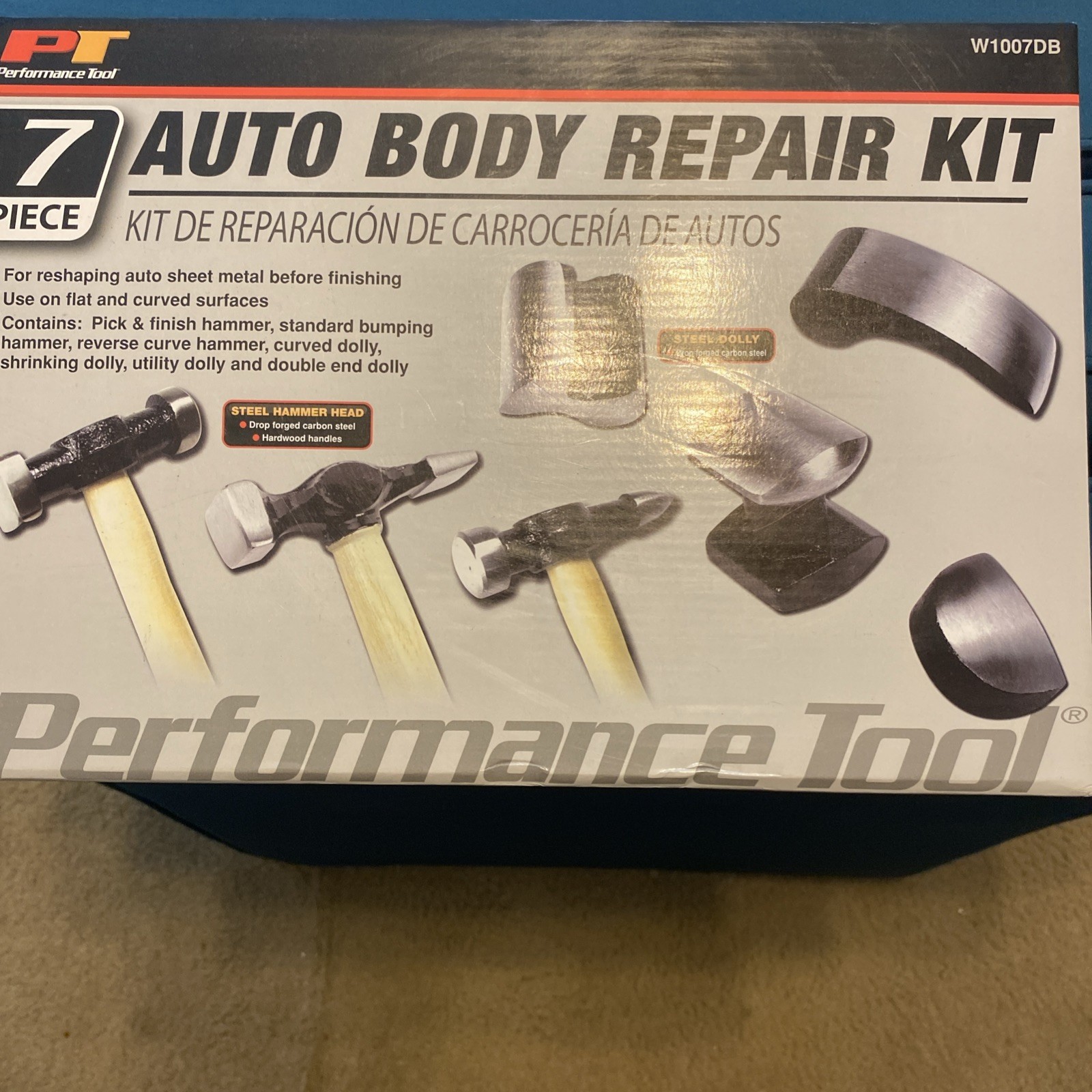 Performance Tool 7-Piece Auto Body Repair Kit New W1007DB