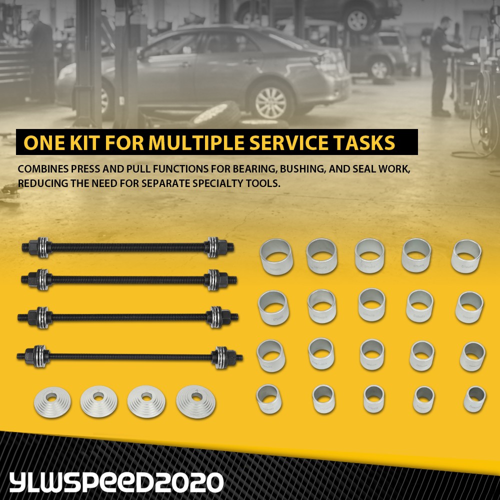 Universal Press Pull Sleeve Kit Bush Bearing Removal Insertion Tool Kit Set 28PC