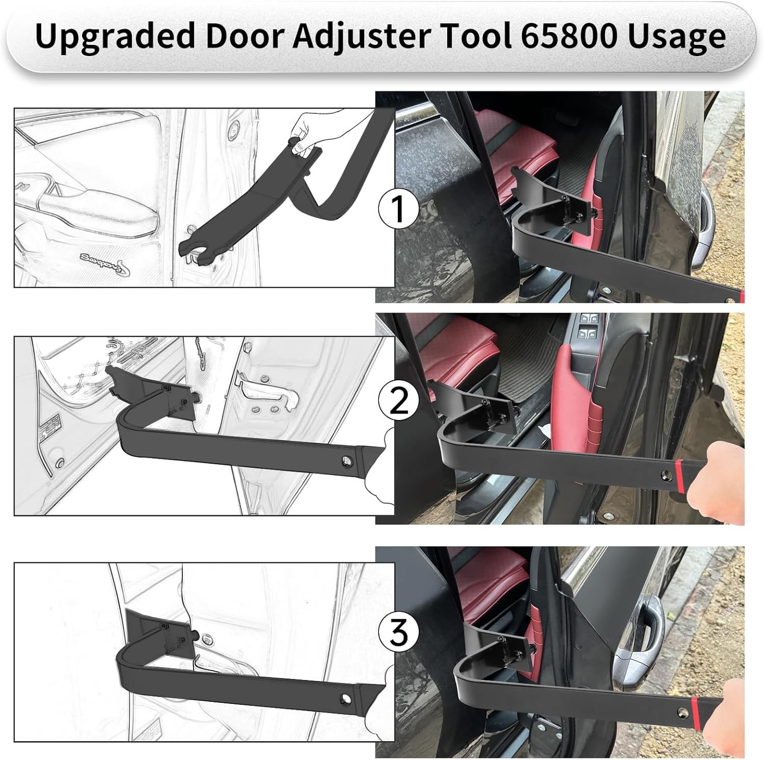 65800 Door Hinges Adjuster Tool Compatible with Most All Cars and Light Trucks