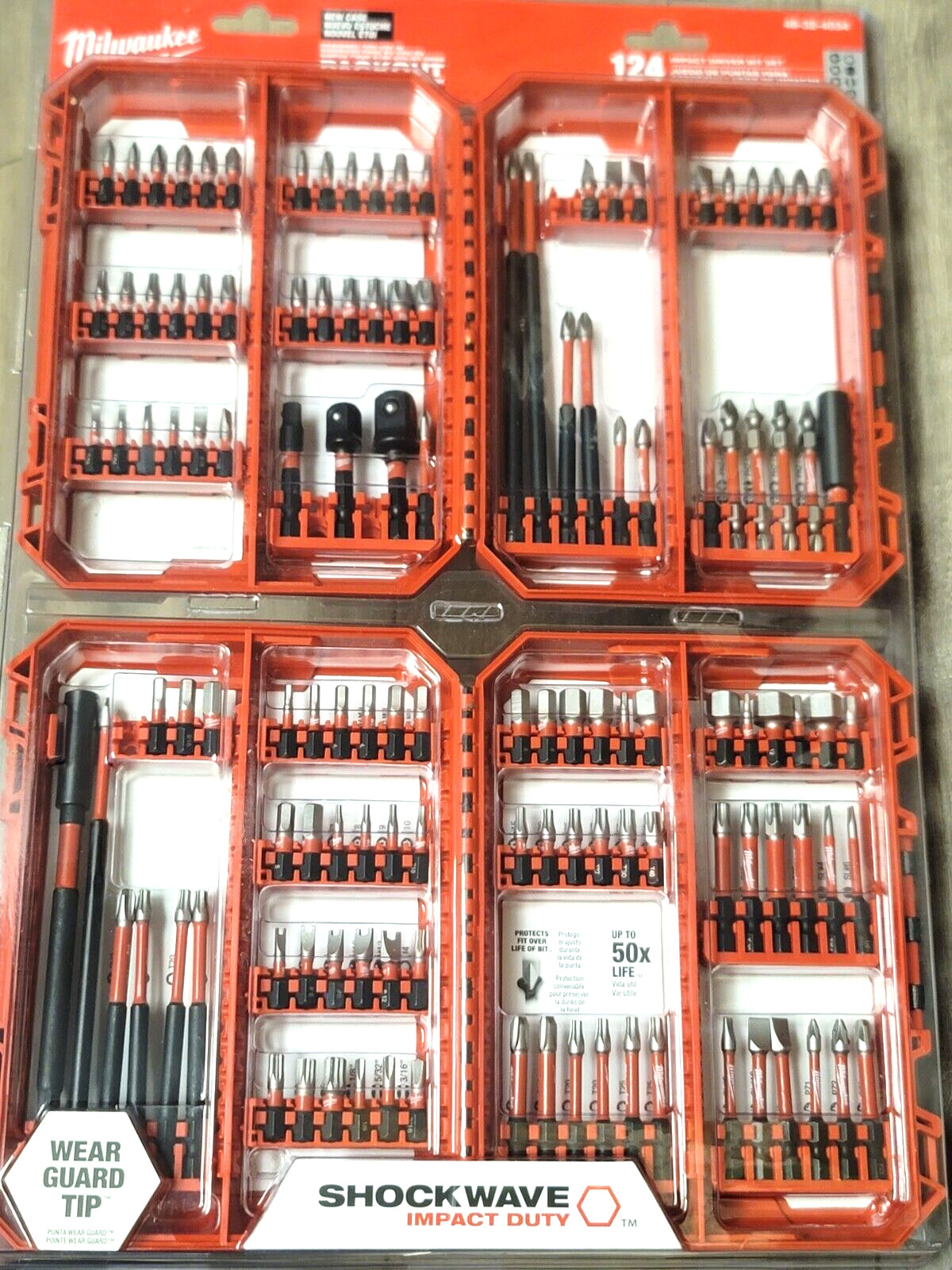 Milwaukee 124pc Shockwave Impact driver Bit Set Designed for Packout #48-32-4034