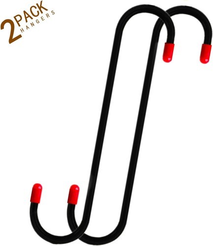2 PCS Brake Caliper Hanger Hooks with Red Rubber Tips,Auto Black