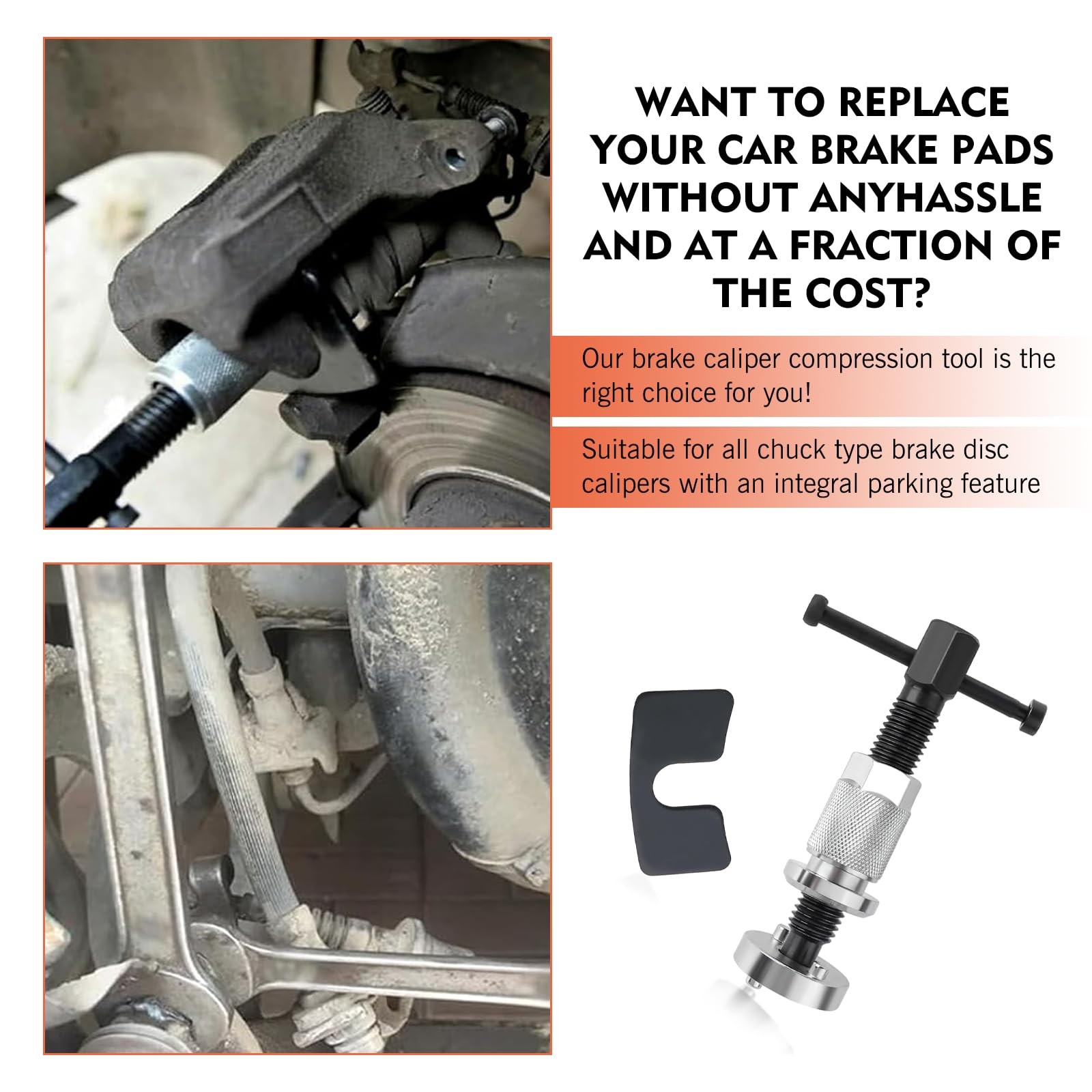 1 PCS Rear Brake Caliper Compression Tool Right Handle Piston Compressor SUV