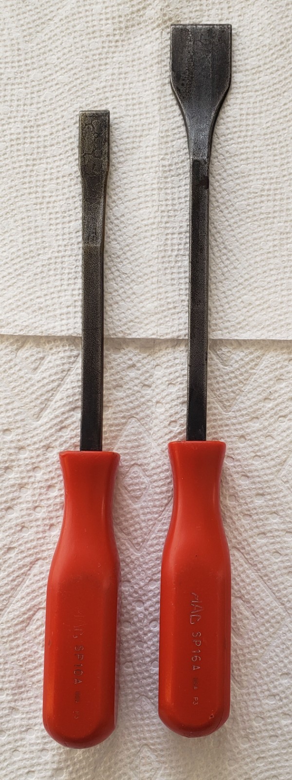 MAC Tools SP10A SP16A 2 Piece Hard Red Handle Gasket Scraper Set * listing for 2
