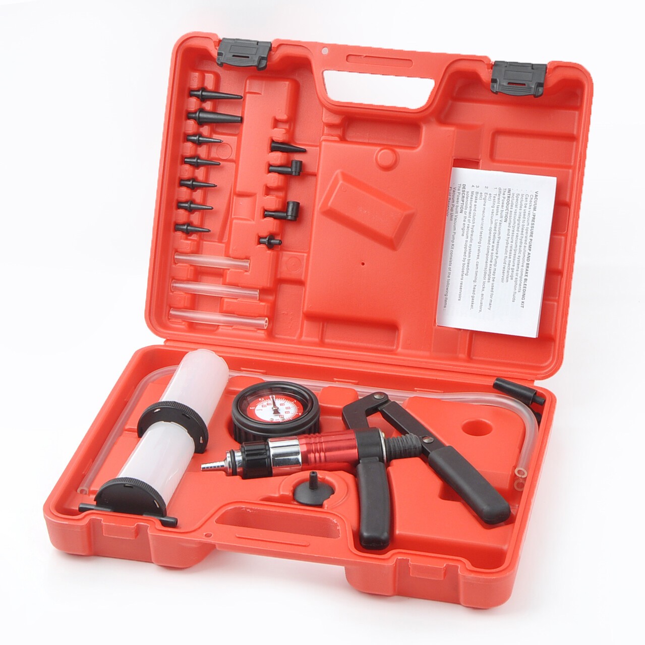 Brake Line Bleeder Bleeding Pressure Vacuum Car Repair Handheld Pump Kit Set