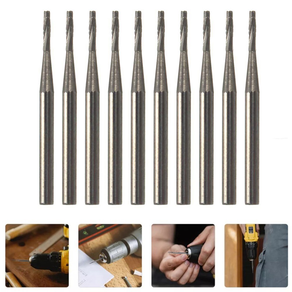 10PCS Professional Grade Alloy Drill Bits For Tapered Auto Glass Repair