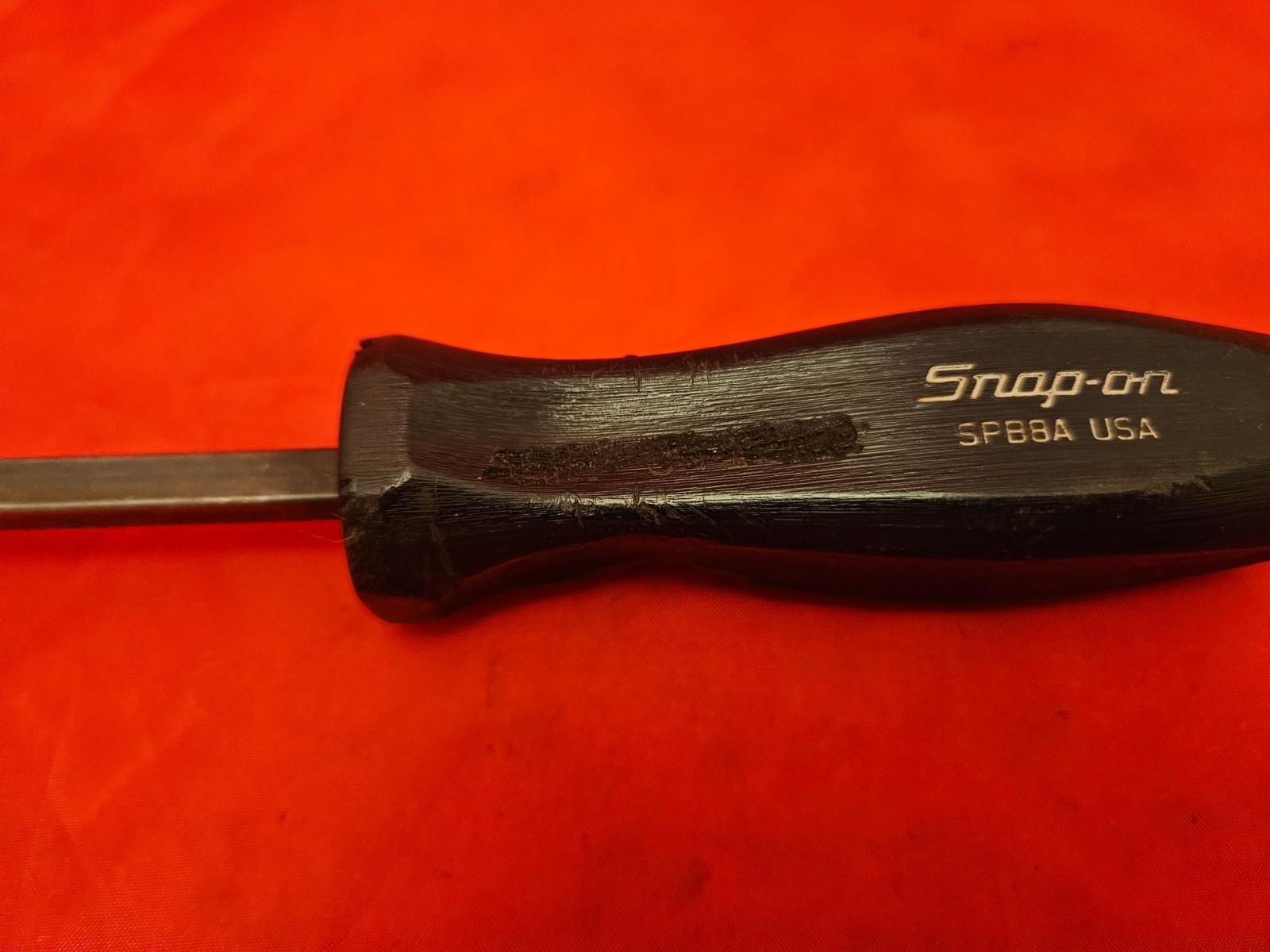 Snap-on SPB8A 7.5″ Curved Head Pry Bar Prybar Black Hard Handle USA S9