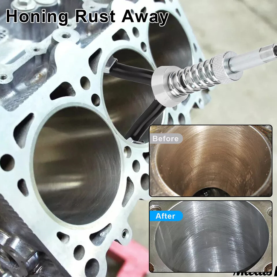 Car Engine Cylinder Hone Brake Flexible Shaft Bore Honing Tool 3/4″ To 2-1/2″
