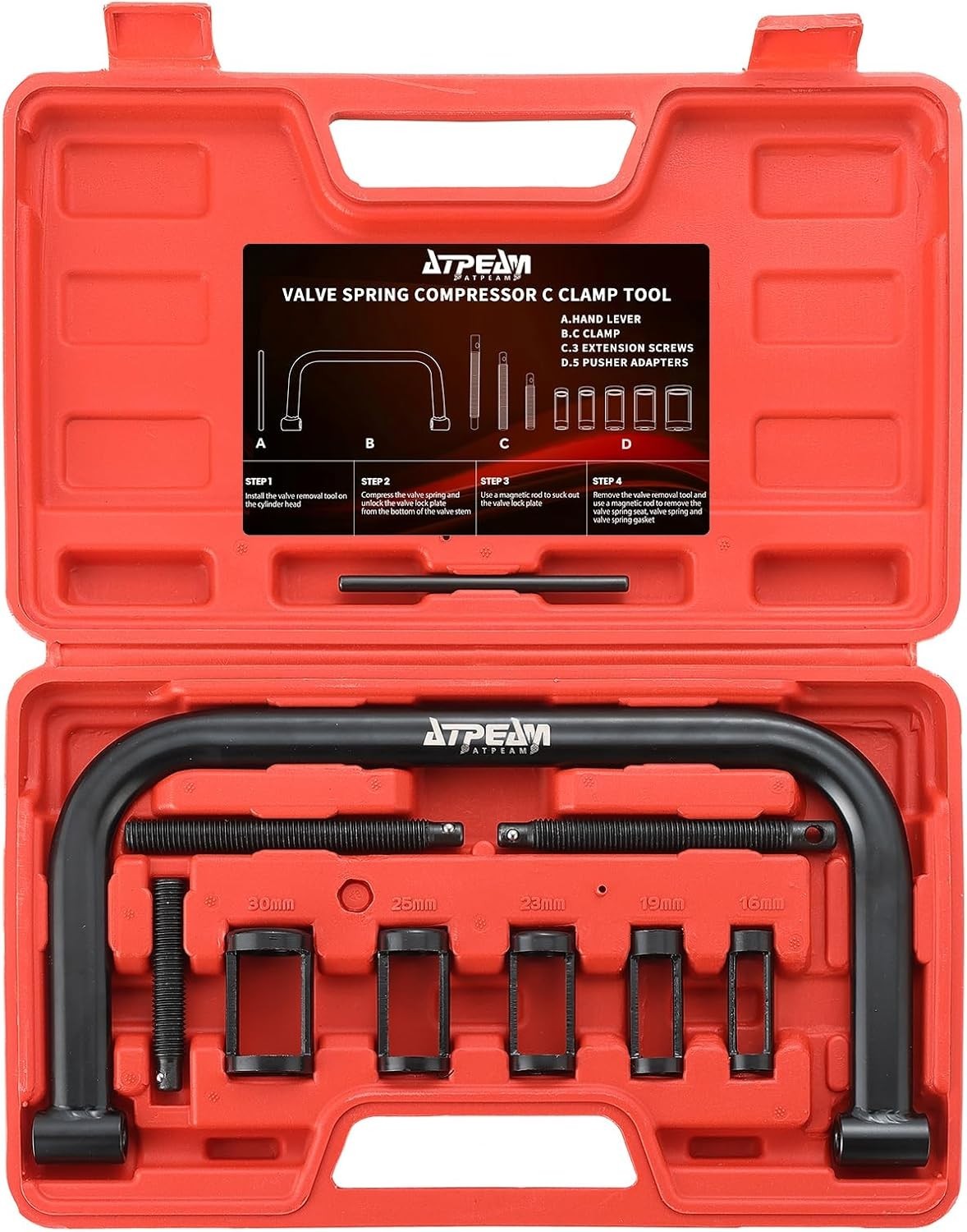 Corrosion-Resistant C Clamp Valve Spring Tool – 1.7mm Steel for Maximum Strength