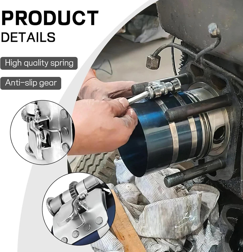 Car Engine Piston Ring Installer Removal Kit, Compressor with…